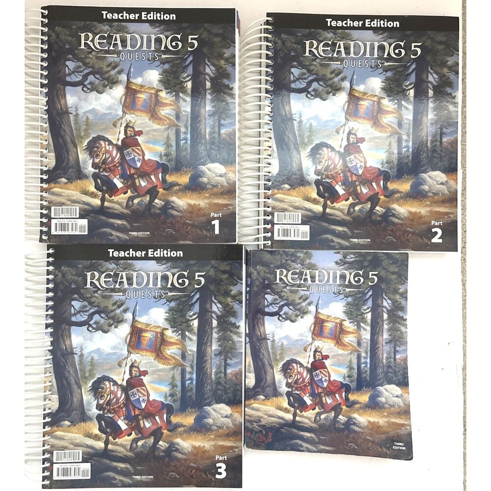 BJU Bob Jones Grade 5 READING 5 Quests Student Textbook Activity Key Homeschool